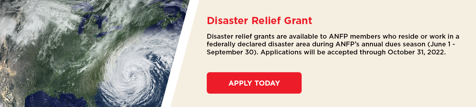 NFEF Slider - Disaster Relief Grant